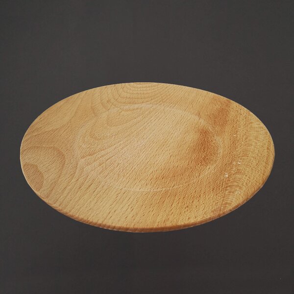 AMADEA Dřevěný talíř bukový, masivní dřevo, 22 cm