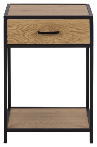 Noční stolek SARON 42x35 cm dub/černá