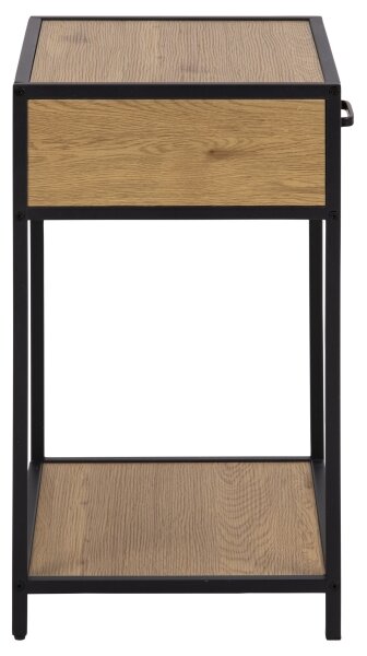Noční stolek SARON 42x35 cm dub/černá