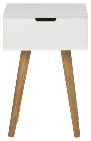 Noční stolek CARLY 40x30 cm dub/bílá