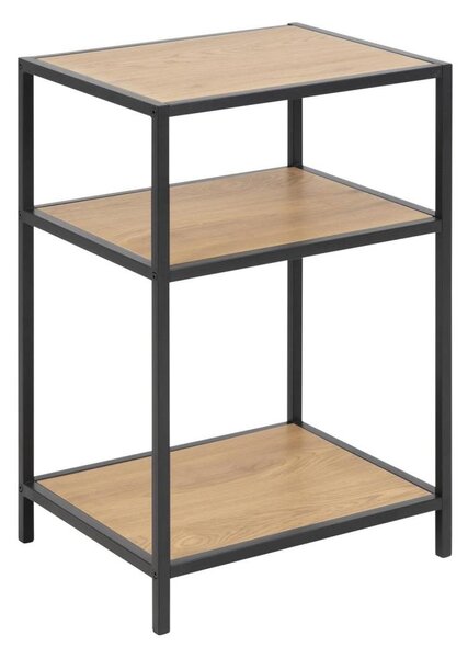 Noční stolek SARON 42x35 cm dub/černá