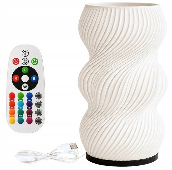 Stolní lampa s vázou na květiny dekorativní 2v1 LED RGB DÁLKOVÝ OVLADAČ lampa