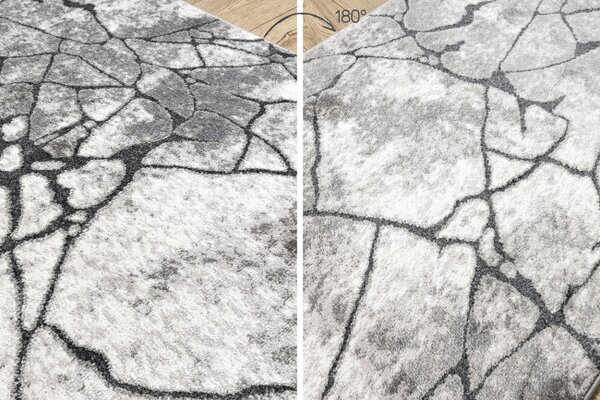Běhoun COZY 8873 Cracks beton - Strukturální, tmavě šedý