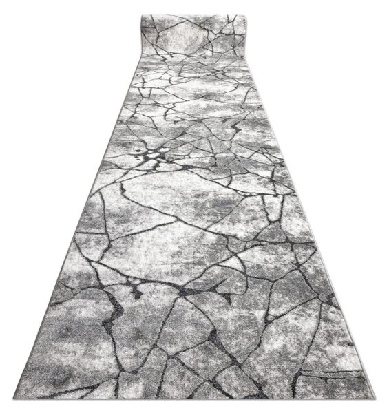 Běhoun COZY 8873 Cracks beton - Strukturální, tmavě šedý