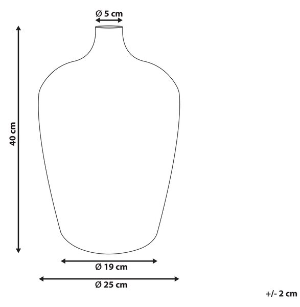 Váza na květiny KACHORI Sklo 40 cm Stříbrná