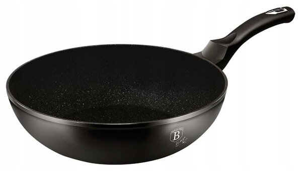 BerlingerHaus Pánev WOK s mramorovým povrchem Black Silver Collection 28 cm