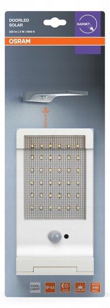 OSRAM Solární lampa Door LED bílá, IP44, s pohybovým senzorem, studená bílá