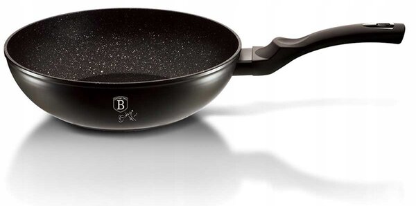 BerlingerHaus Pánev WOK s mramorovým povrchem Black Silver Collection 28 cm