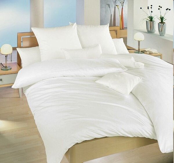 Povlečení bavlněné Deluxe Bílé TiaHome - 1x Polštář 90x70cm, 1x Přikrývka 140x200cm