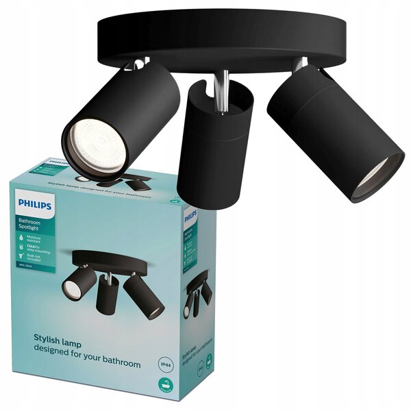 Stropní bodové svítidlo kulatý Philips černé
