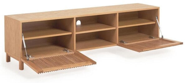 Dubový TV stolek Kave Home Beyla 180 x 42,5 cm