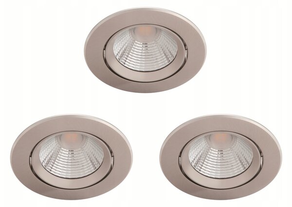 3x Zápustné Stropní LED Svítidlo 5.5W 350lm 2700K Nikl Sparkle Philips