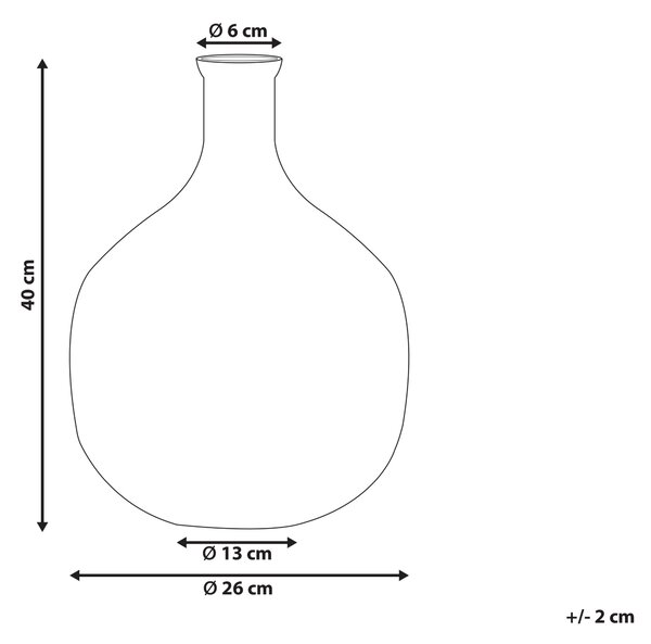 Váza na květiny RAZALA Sklo 40 cm Pestrá