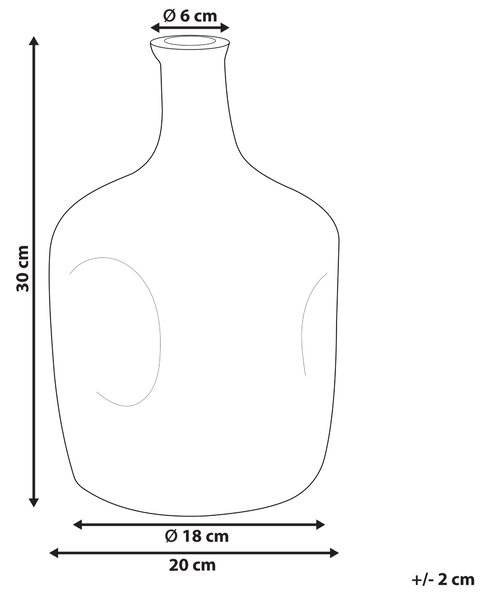 Váza na květiny KERALA Sklo 30 cm Olivově zelená