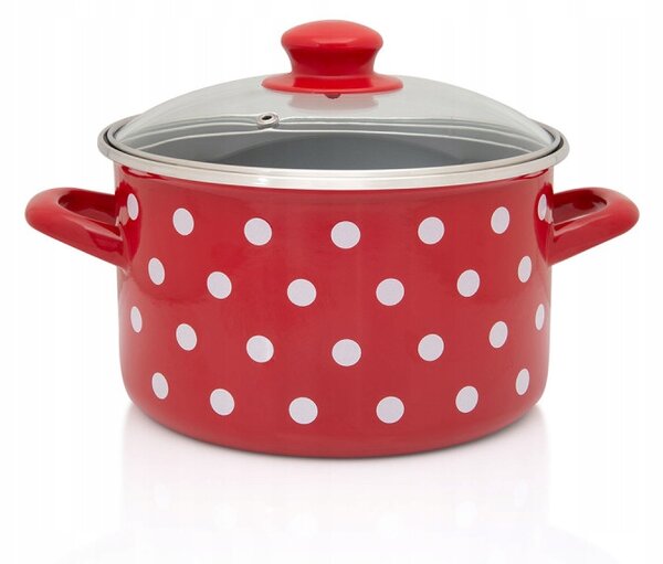 Tradiční Hrnec Metalac Dots on red 2 l