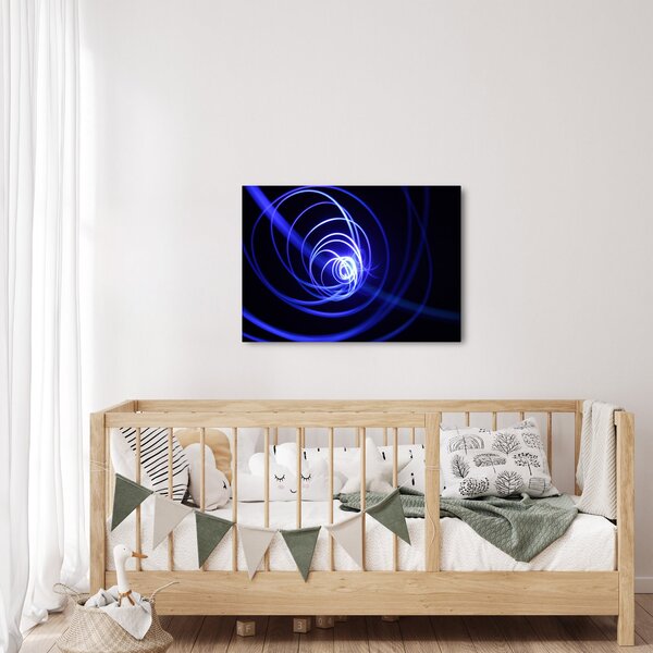 Obraz modrých spirál (70x50 cm)