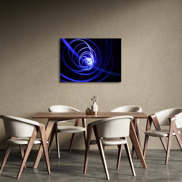 Obraz modrých spirál (70x50 cm)