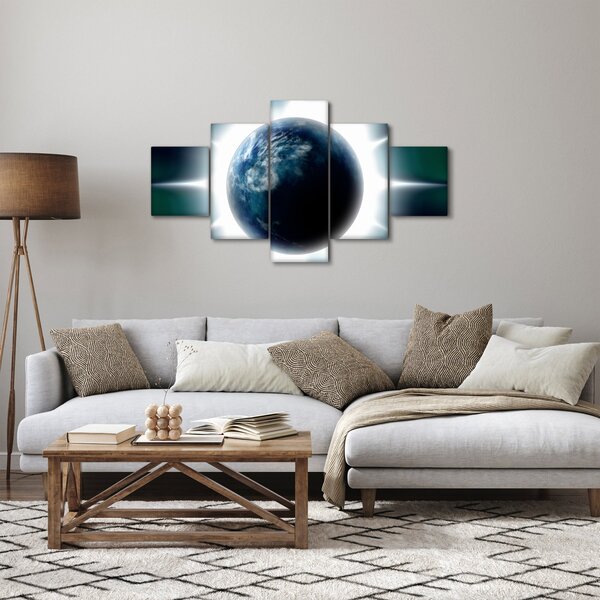 Obraz ozářené planety (125x70 cm)