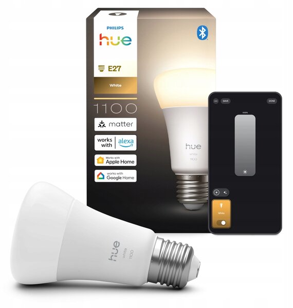 Chytrá LED žárovka Philips Hue White A60 E27 9,5W 1100 lm