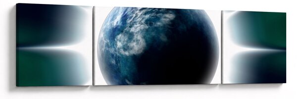 Obraz ozářené planety (170x50 cm)