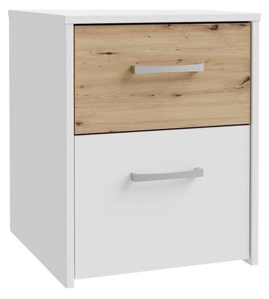 Noční stolek URO 48x39 cm dub artisan/bílá