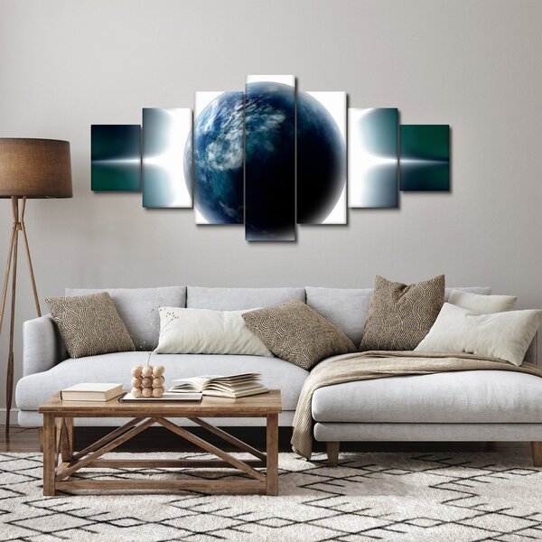 Obraz ozářené planety (210x100 cm)