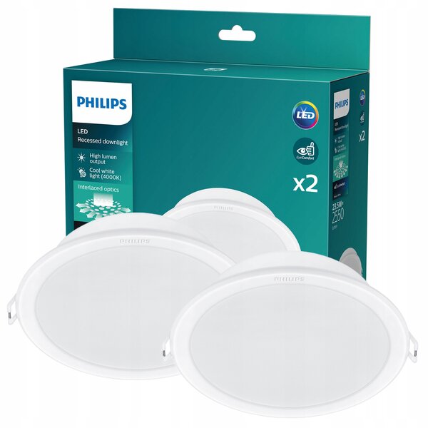 LED Panel Podhledové Svítidlo Zapuštěné MESON 23,5W 4000K 21,5cm 2 ks