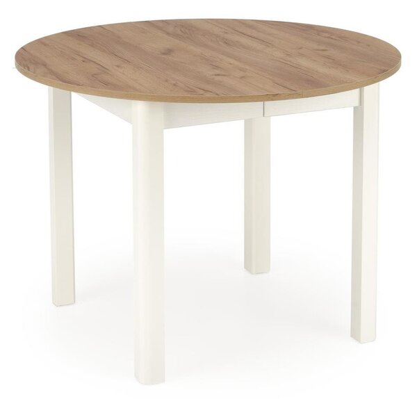 Rozkládací jídelní stůl CALMIO 102/142x102 cm dub craft/bílá