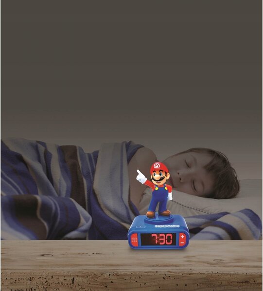 Digitální budík s nočním světlem Nintendo Super Mario se zvukovými efekty
