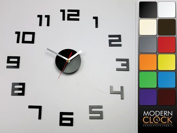 Nástěnné hodiny ModernClock černé 50 cm