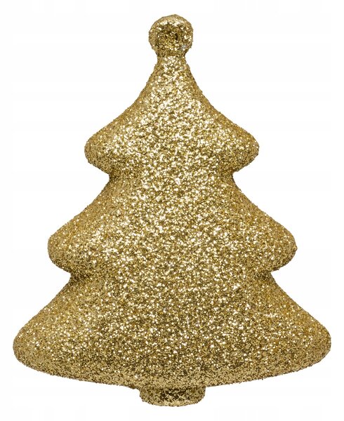 SADA VÁNOČNÍCH OZDOB 44 KUSŮ PLAST ZLATÁ, 3 a 6 CM