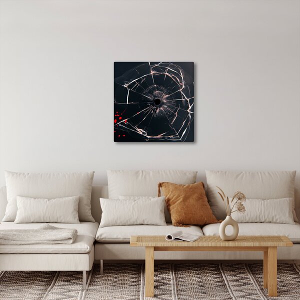 Abstraktní obraz - rozbité sklo (30x30 cm)