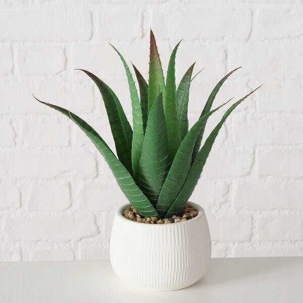 Umělá rostlina aloe v květináči MONDRAGO, 29 cm