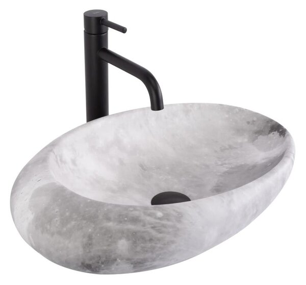 REA-U6651 - Umyvadlo na desku ROXY 31x49 cm keramika/šedá/imitace kamene