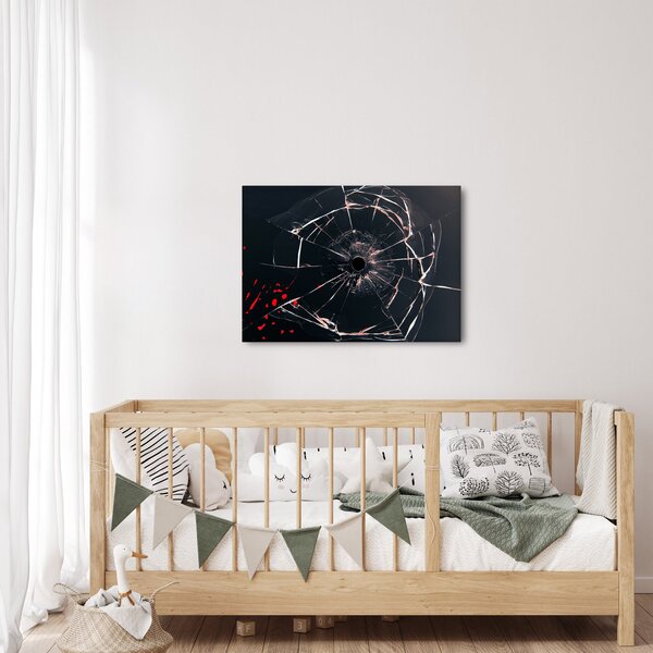 Abstraktní obraz - rozbité sklo (70x50 cm)