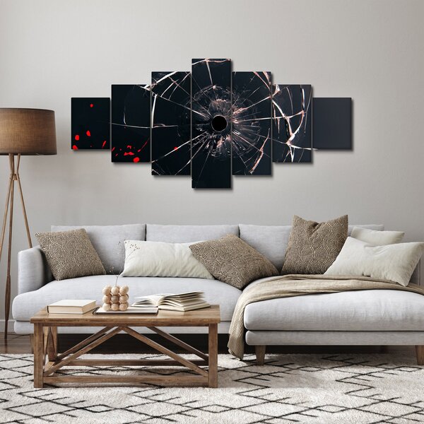 Abstraktní obraz - rozbité sklo (210x100 cm)