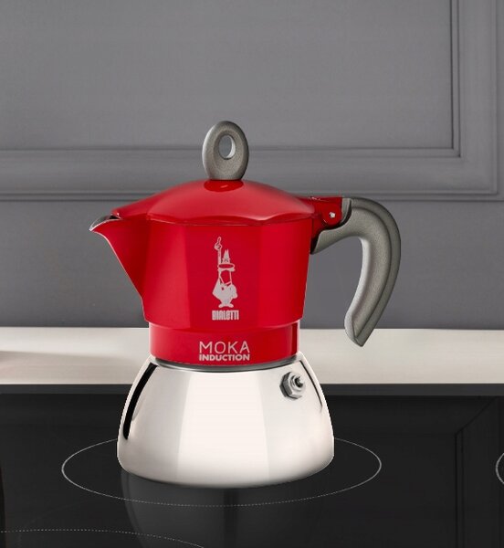 Bialetti moka konvička New Moka Induction 4tz červená