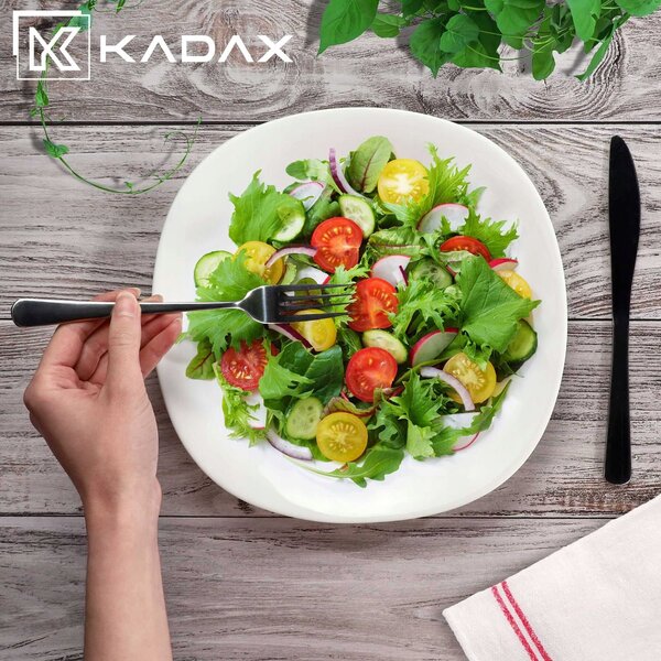 Jídelní talíř Kadax bílý čtvercový mělký 28 cm sada 6 ks