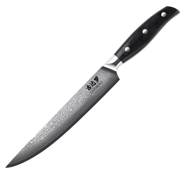 Gudaro - Damaškový porcovací nůž SHIRO 8", 67 vrstev oceli, délka 20 cm