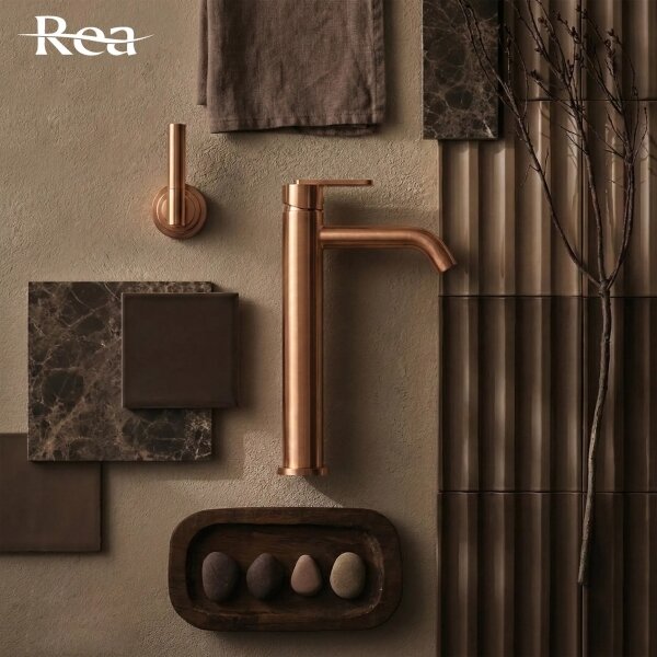 REA-B0971 - Umyvadlová baterie ONTARIO 30 cm kartáčovaná měď