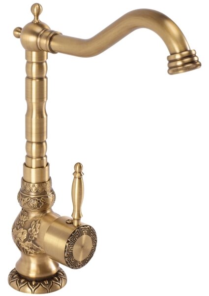 REA-B2500 - Umyvadlová baterie VENICE RETRO 32 cm broušená zlatá