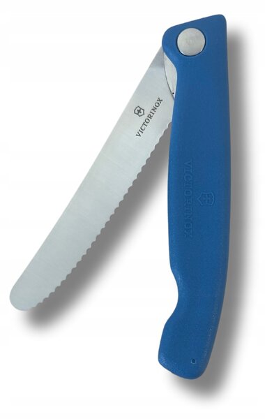 Nůž piknikový skládací Victorinox Swiss Classic 11 cm zoubkovaný modrý