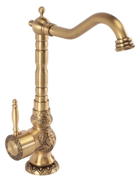 REA-B2500 - Umyvadlová baterie VENICE RETRO 32 cm broušená zlatá