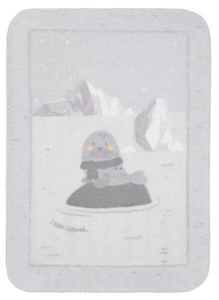 KikkaBoo Dětská deka Super Soft 140x110 cm Seally Me