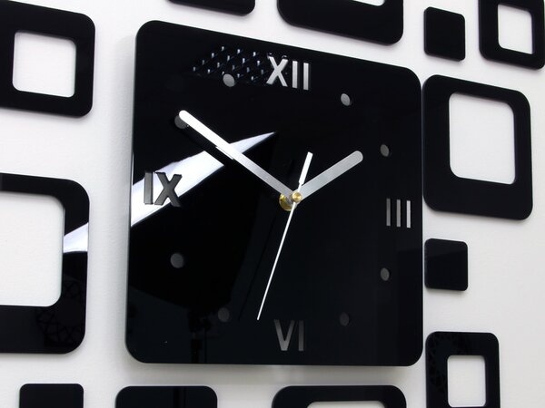 Nástěnné hodiny ModernClock černé 60 cm