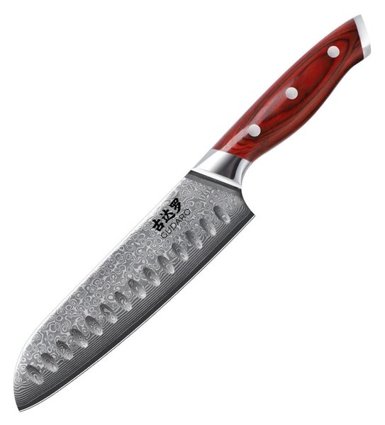 Gudaro -Damaškový Santoku kuchyňský nůž KENSHO 7",67 vrstev oceli, délka 17,5cm
