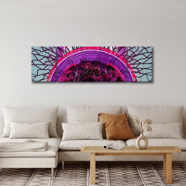 Abstraktní obraz - fialové větve (170x50 cm)