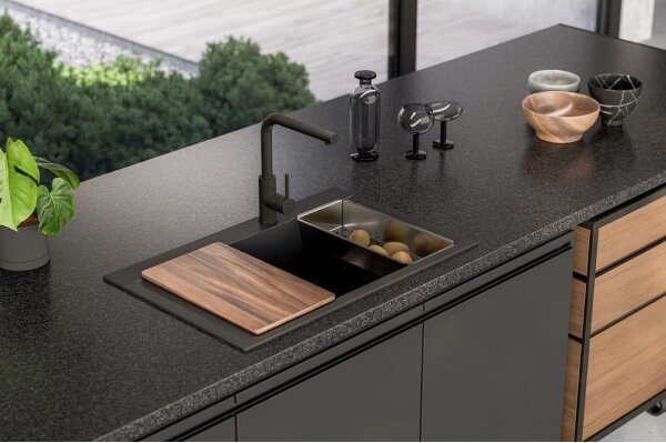 ALVEUS 1149503 - Kuchyňský dřez PURE 79x51,5 cm granit/černá