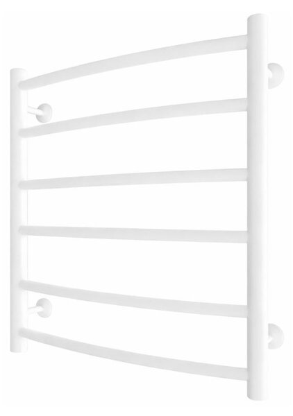 Koupelnový žebříkový radiátor INOX CLASSIC 122W/230V 57x53 cm nerez/bílá