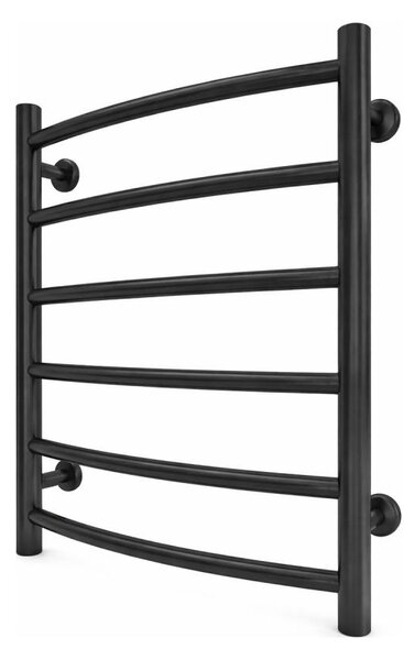 Koupelnový žebříkový radiátor INOX CLASSIC 120W/230V 57x43 cm nerez/černá